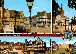 72849041 Wolfenbuettel Stadtmarkt Fachwerkhaeuser Schloss Lessinghaus Altstadt S - Wolfenbüttel