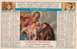 Calendarietto - S.antonio - Protegimi - Pia Opera Fratini E Missioni - Bologna - Anno 1969 - Tamaño Pequeño : 1961-70