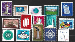 NATIONS UNIES OFFICE DE GENEVE 1 à 14 * Côte 31 € - Unused Stamps