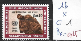 NATIONS UNIES OFFICE DE GENEVE 16 * Côte 1 € - Unused Stamps