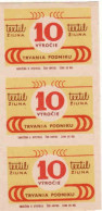 Slovakia - 3 Matchbox Labels - TEXTIL ŽILINA - 10 Years - Boites D'allumettes - Etiquettes