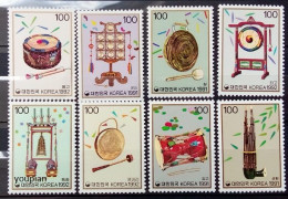 South Korea 1991-1992, Musical Instruments, MNH Stamps Set - Corée Du Sud