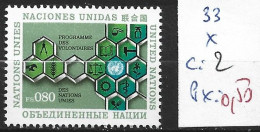 NATIONS UNIES OFFICE DE GENEVE 33 * Côte 2 € - Unused Stamps