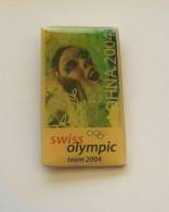 Athens 2004 Olympic Games - Switzerland Dated NOC Pin, Swimming - Jeux Olympiques