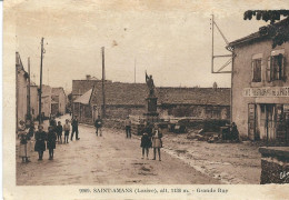 LOZERE : St Amans, Grande Rue, Animée - Gandrieux Saint Amans