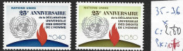 NATIONS UNIES OFFICE DE GENEVE 35-36 * Côte 2.80 € - Nuevos