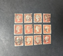 Grande Bretagne 12 Oblitérés N YT 3 Lettres J A,b,c,d,e,f,g,h,i,j,k,l - Used Stamps