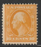 Etats-Unis D'Amérique - N°187 * (1912-15) G.Washington : 10c Jaune-orange (dentelé 12) - Oblitérés