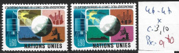 NATIONS UNIES OFFICE DE GENEVE 46-47 * Côte 3.10 € - Neufs