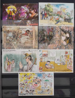 South Korea 1999-2004, South Korean Cartoons, Seven MNH S/S - Corée Du Sud