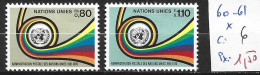 NATIONS UNIES OFFICE DE GENEVE 60-61 * Côte 6 € - Nuevos