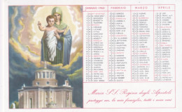 Calendarietto - Santuario Regina Degli Apostoli - Anno 1963 - Small : 1961-70