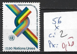 NATIONS UNIES OFFICE DE GENEVE 56 * Côte 2 € - Neufs