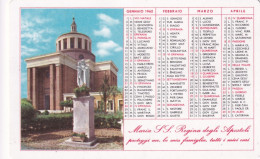 Calendarietto - Santuario Regina Degli Apostoli - Roma - Anno 1962 - Petit Format : 1961-70