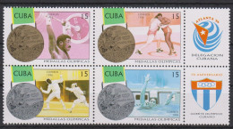 Olympics 1996 - Fencing - CUBA - 4v MNH - Summer 1996: Atlanta