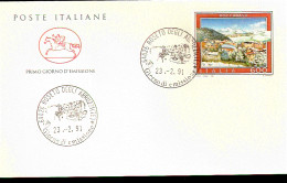 1991 BUSTA CON ANNULLO FDC  Turistica. 18ª Serie. ROCCARASO - Other & Unclassified