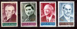 1986 - Roumaims Celebres Mi 4300/4303  MNH - Unused Stamps