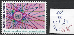 NATIONS UNIES OFFICE DE GENEVE 111 ** Côte 2.30 € - Unused Stamps