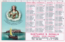 Calendarietto - Santuario S.rosalia - Opera Don Orione - Montepellegrino - Palermo - Anno 1969 - Small : 1961-70