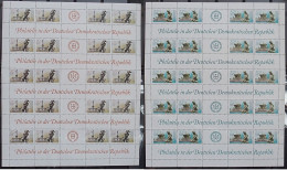 DDR, 1989, Michel-Nr. 3265+3266, Zusammendruckbögen, **postfrisch - 1981-1990