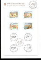 1993 Bollettino Turistica.  Senigallia, Sorrento Plamanova Carloforte Con Francobolli Ed Annullo Fdc - Autres & Non Classés