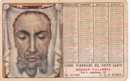 Calendarietto - Suore Veroniche Del Volto Santo - Reggio Calabria - Anno 1966 - Petit Format : 1961-70