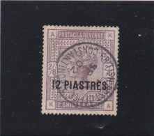 . BRITISH POST IN TURKEY - LEVANT. VICTORIA 12 PIASTRES On 2. SHILLs & 6 PENCE - N° 86 - OBLITERATION DE 1902 - Levante Británica