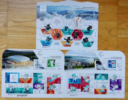 South Korea 2018, Winter Olympics And Paralympics Games In Pyeongchang & Medalists, Three MNH Unusual S/S - Corée Du Sud