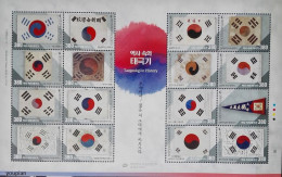 South Korea 2019, Taegeukgi In History - National Flag, MNH Sheetlet - Corée Du Sud