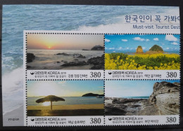 South Korea 2019, Tourist Destinations, MNH S/S - Corée Du Sud