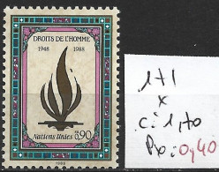 NATIONS UNIES OFFICE DE GENEVE 171 * Côte 1.70 € - Unused Stamps