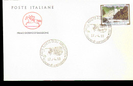 1999 ANNULLO FDC  Turistica. 26ª Serie. Cascata Delle Marmore Terni - Autres & Non Classés