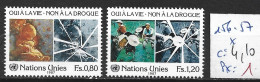 NATIONS UNIES OFFICE DE GENEVE 156-57 * Côte 4.10 € - Unused Stamps