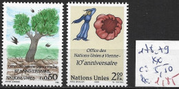 NATIONS UNIES OFFICE DE GENEVE 178-79 ** Côte 5.50 € - Unused Stamps