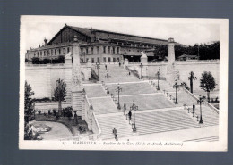 CPA - 13 - Marseille - Escalier De La Gare - Circulée - Stazione, Belle De Mai, Plombières