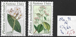 NATIONS UNIES OFFICE DE GENEVE 190-91 ** Côte 4.60 € - Unused Stamps