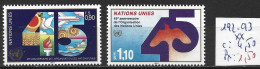 NATIONS UNIES OFFICE DE GENEVE 192-93 ** Côte 4.50 € - Unused Stamps