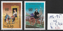 NATIONS UNIES OFFICE DE GENEVE 194-95 ** Côte 5.40 € - Unused Stamps