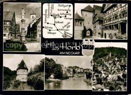 72844646 Horb Neckar Panorama Brunnen Fachwerk Horb Am Neckar - Horb