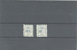 TIMBRES DE GRÈVE -AMIENS 1909 -N°°1 N* -N°1a N* (10 Sans C) - Marche Da Bollo