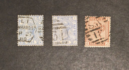 Grande Bretagne Oblitérés N YT 57 Pl 19, 62 Pl21, 68 - Used Stamps