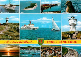 72844358 Langeoog Nordseebad MS Langeoog Insel Inselbahn Bootsanleger Seehund Du - Langeoog