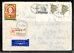 N408 - POLOGNE - LETTRE RECOMMANDEE DE SANOK DU 24/06/1971 POUR LA FRANCE - Cartas & Documentos