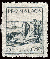 Málaga - Guerra Civil - Emi. Local Nacional - Allepuz ** 1 - "5 Cts. Pro Málaga" - Emissioni Repubblicane