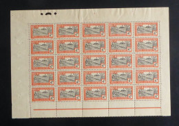 NIGER - 1927 - Taxe TT N°YT. 10 - 4c Orange Et Noir - Bloc De 25 Bord De Feuille - Neuf Luxe** / MNH - Ungebraucht