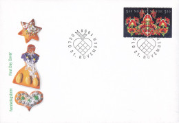 Norway 1996 FDC Cover Ersttags Brief Weihnachten Christmas Jul Noel Natale Navidad (Pair, Paare) Complete Set !! - FDC