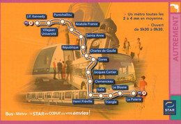 CPM - RENNES - METRO "Le VAL" PLAN ... Edition PUB - Metropolitana