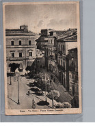 CARTOLINA ENNA VIA ROMA PIAZZA VITTORIO EMANUELE ANIMATA - Enna