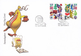 Norway 1997 FDC Cover Ersttags Brief Gründung Des Briefmarkenvereins Für Kinder Complete Set !! - FDC