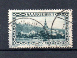 SAARGEBIET - SARRE - 1927 - THOLEY - Oblitéré - Used - 25ç - - Gebraucht